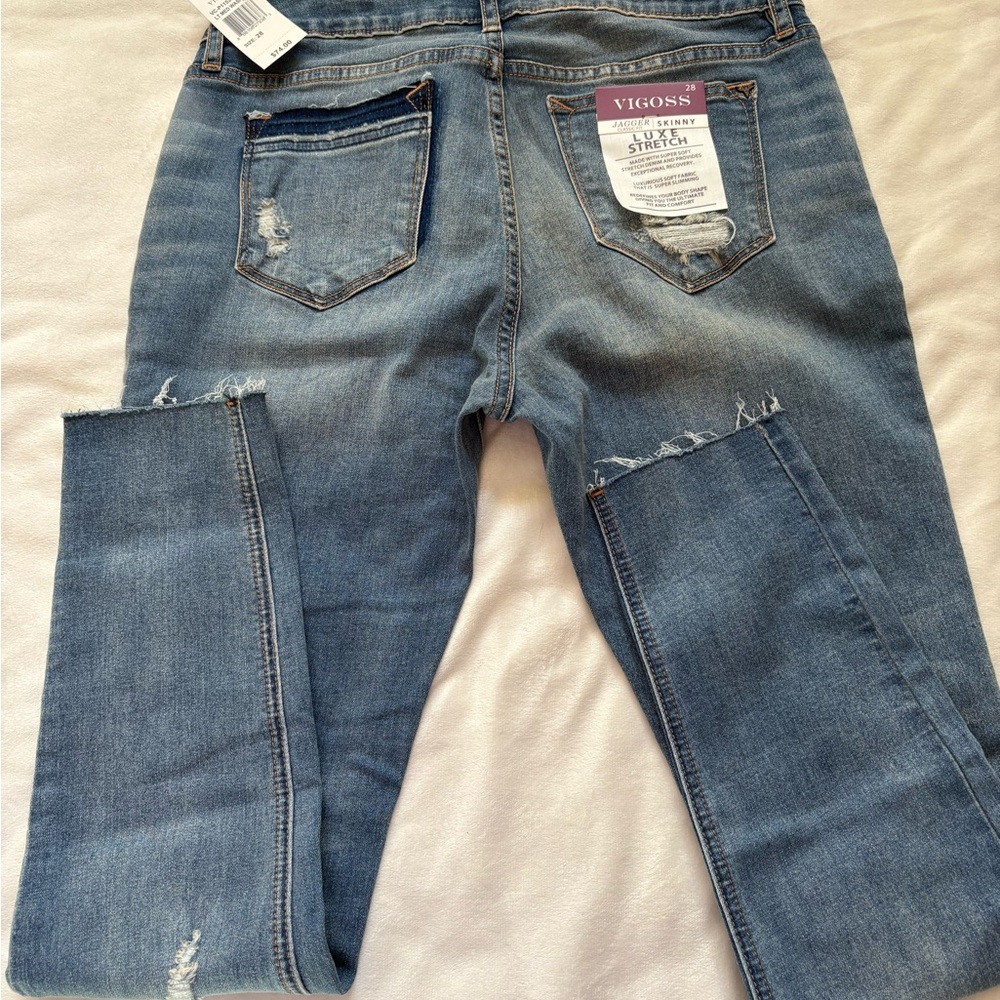 Vigoss Women's Light Blue Straight Leg Jeans NWT 28/28